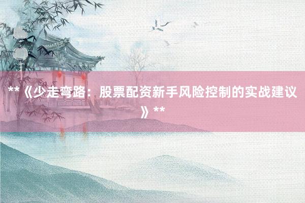 **《少走弯路：股票配资新手风险控制的实战建议》**