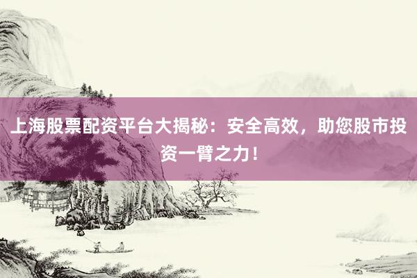 上海股票配资平台大揭秘：安全高效，助您股市投资一臂之力！