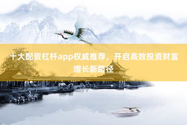 十大配资杠杆app权威推荐，开启高效投资财富增长新路径